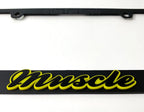 Matte Black License Plate Frame Premium with Yellow Outline for Universal Use