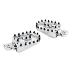 Wide Fat Foot Pegs for Harley Dyna Sportster Fatboy (Chrome)