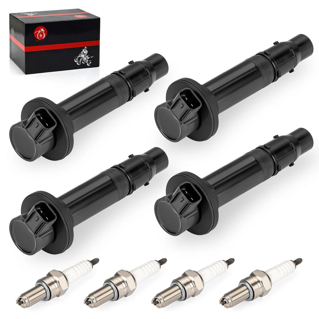 Set of 4 Ignition Coils w/ Spark Plug for Yamaha YZF R6/YZF R6S (1999–2002)