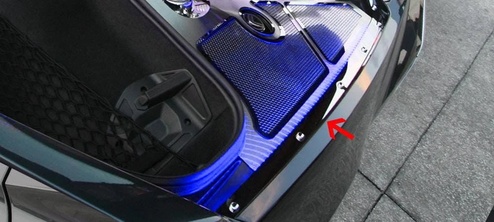Fender Caps 2pc Polished Stainless w Blue LED for Chevrolet Corvette (2020–2021)
