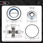 Front Axle Seal & U Joint Kit for Ford F250 F350 Super Duty (2005–2014)