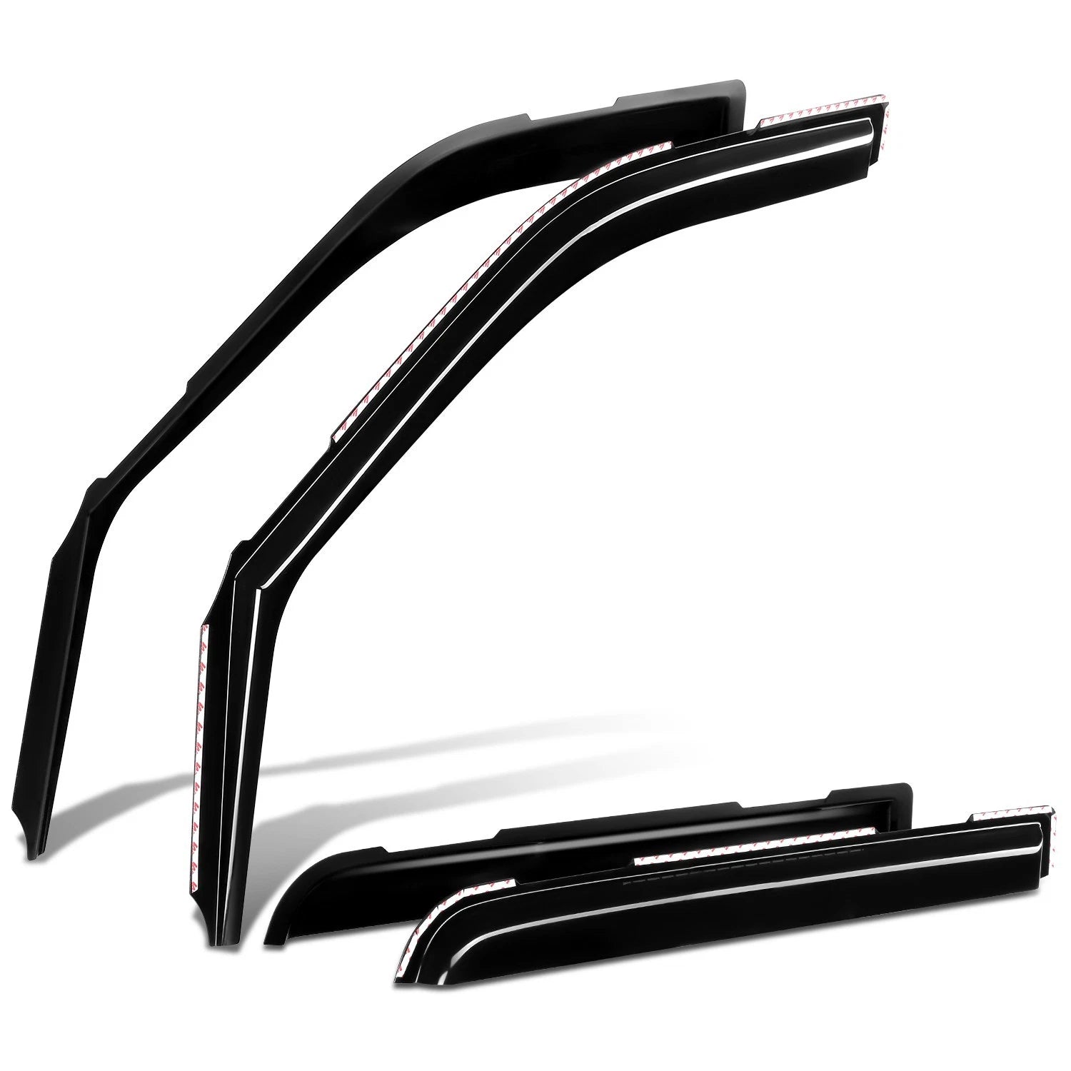 4-Piece In-Channel Wind Rain Side Window Visor for Ford F250 F350 F450 (2017–2026)