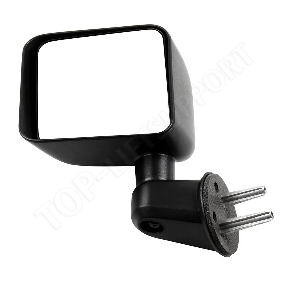 Driver Side Black Exterior Mirror for Jeep Wrangler (2007–2017)