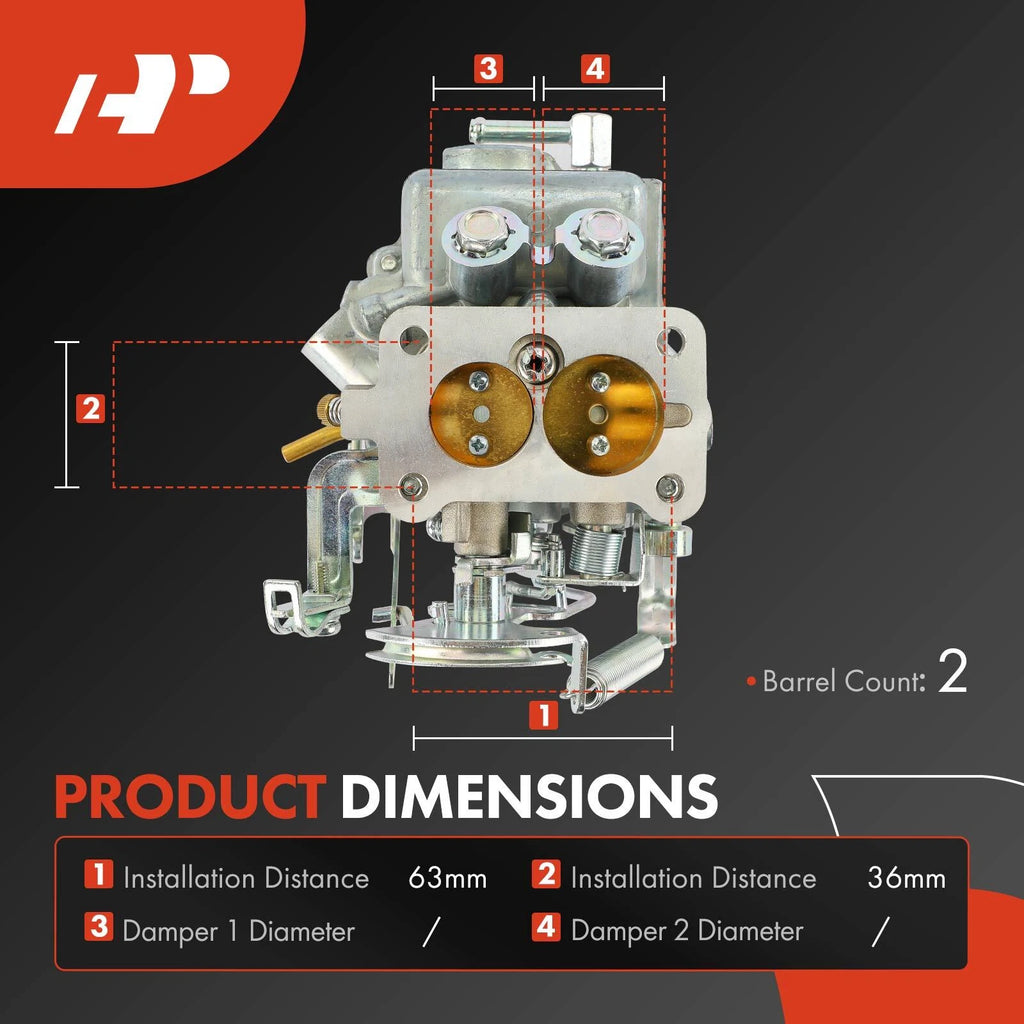 2-Barrel Carburetor for Nissan Sunny Datsun B210 (1973–1978)