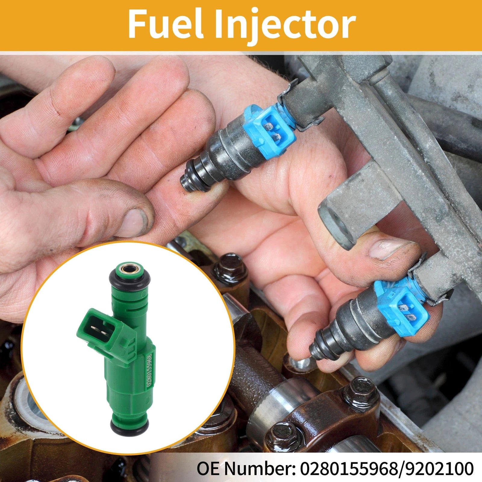 1 Pc Fuel Injector No.0280155968/9202100 for Ford Mustang 