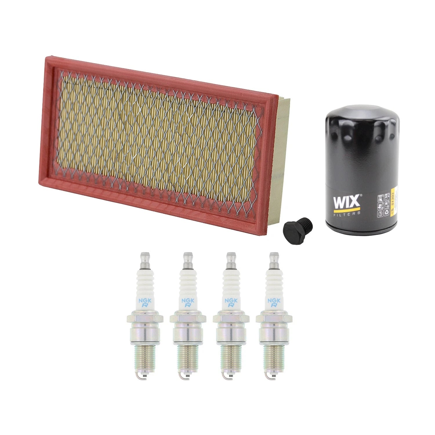 Wix Engine Air Oil Filters & NGK Spark Plugs Kit for 4000 Fox (1980–1986)