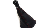 Manual Shift Boot Cover for Honda Civic (1998–2002) Black Red Stitch