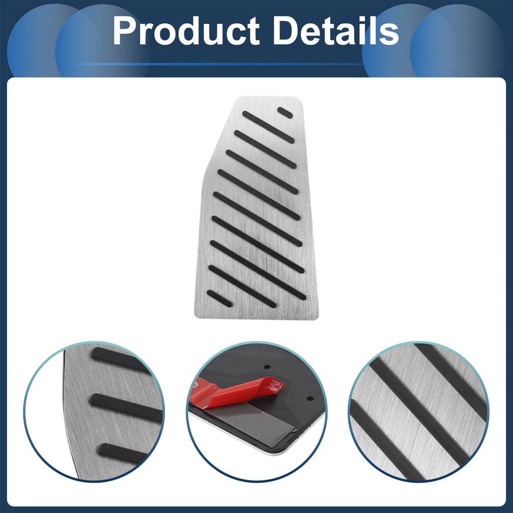 Footrest Pedals Cover for Toyota RAV4 (2019–2024) Aluminum Alloy Silver Tone