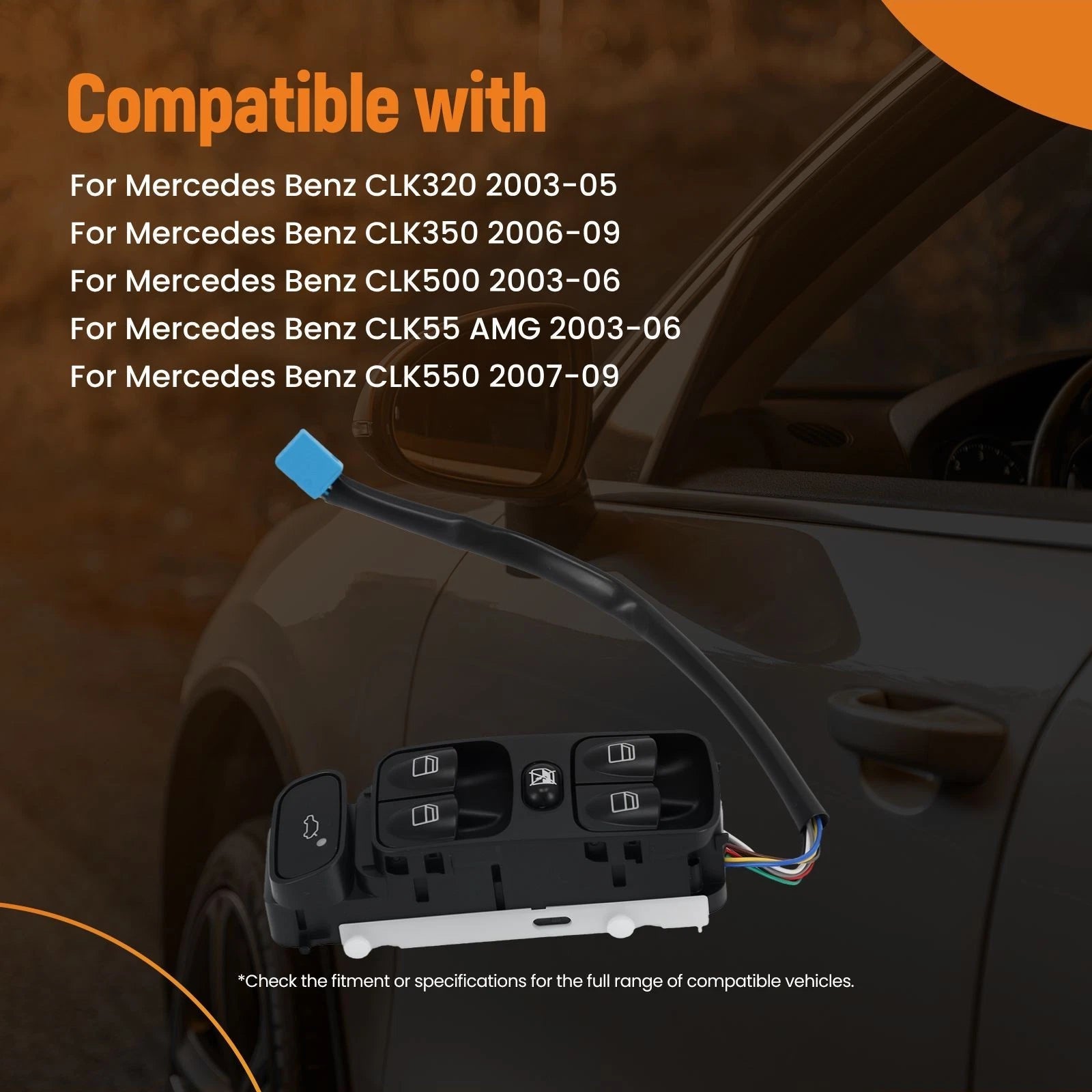 Window Control Switch for Mercedes Benz CLK320 CLK350 CLK500 CLK55 (2003-2009)