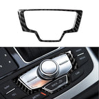 Carbon Black Multimedia Knob Cover Trim for Audi A6 A7 (2012–2018)