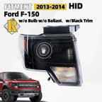 HID/Xenon Headlight for Ford F-150 (2013–2014) Right Side Black Trim
