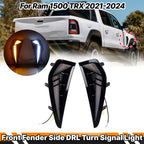 2X LED Fog Lamp DRL Daytime Running Light with Turn Signal for Ram 1500 TRX (2021–2024)