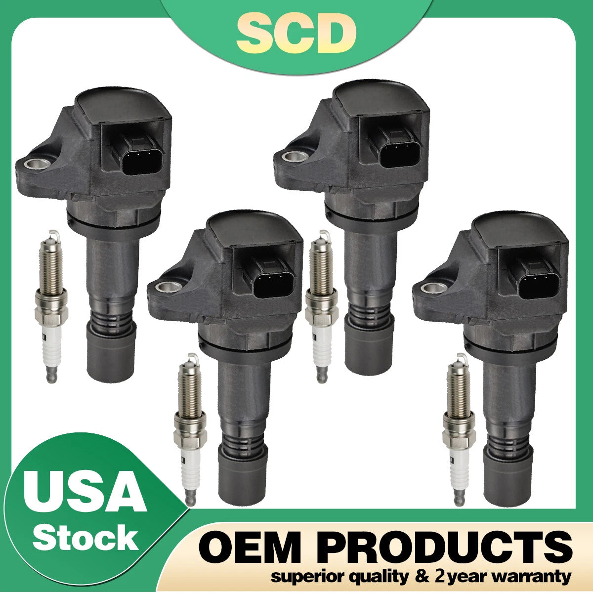 Ignition Coil & Iridium Spark Plug for Acura ILX Honda Civic 1.8L (2013–2015) UF672