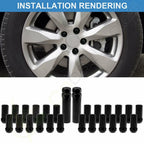 Set of 24 Black M14X2 7 Spline Lug Nuts for Ford Lincoln Navigator (2003–2023)