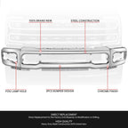 Chrome Front Bumper Face Bar w/ Fog Light Holes for Ford F-250 F-350 (2023–2026)