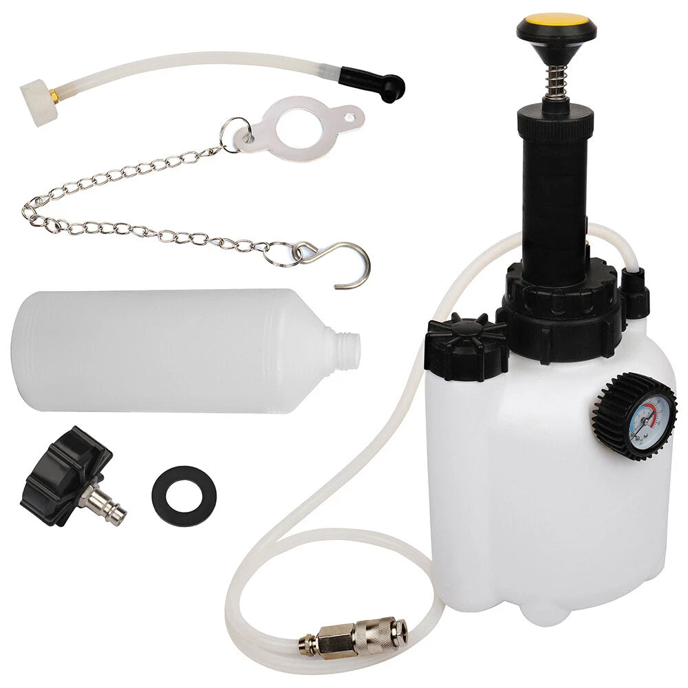 3L Manual Brake Clutch Fluid Bleeder Tool with Universal Adapter