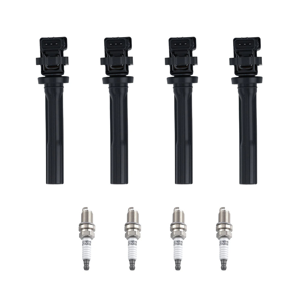 Ignition Coils and Spark Plugs Set for 1999-2004 Chevrolet Tracker 2.0L
