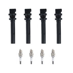 Ignition Coils and Spark Plugs Set for 1999-2004 Chevrolet Tracker 2.0L