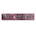 FSU Avenue Embossed Metal Street Sign for Florida State University (5 x 24")