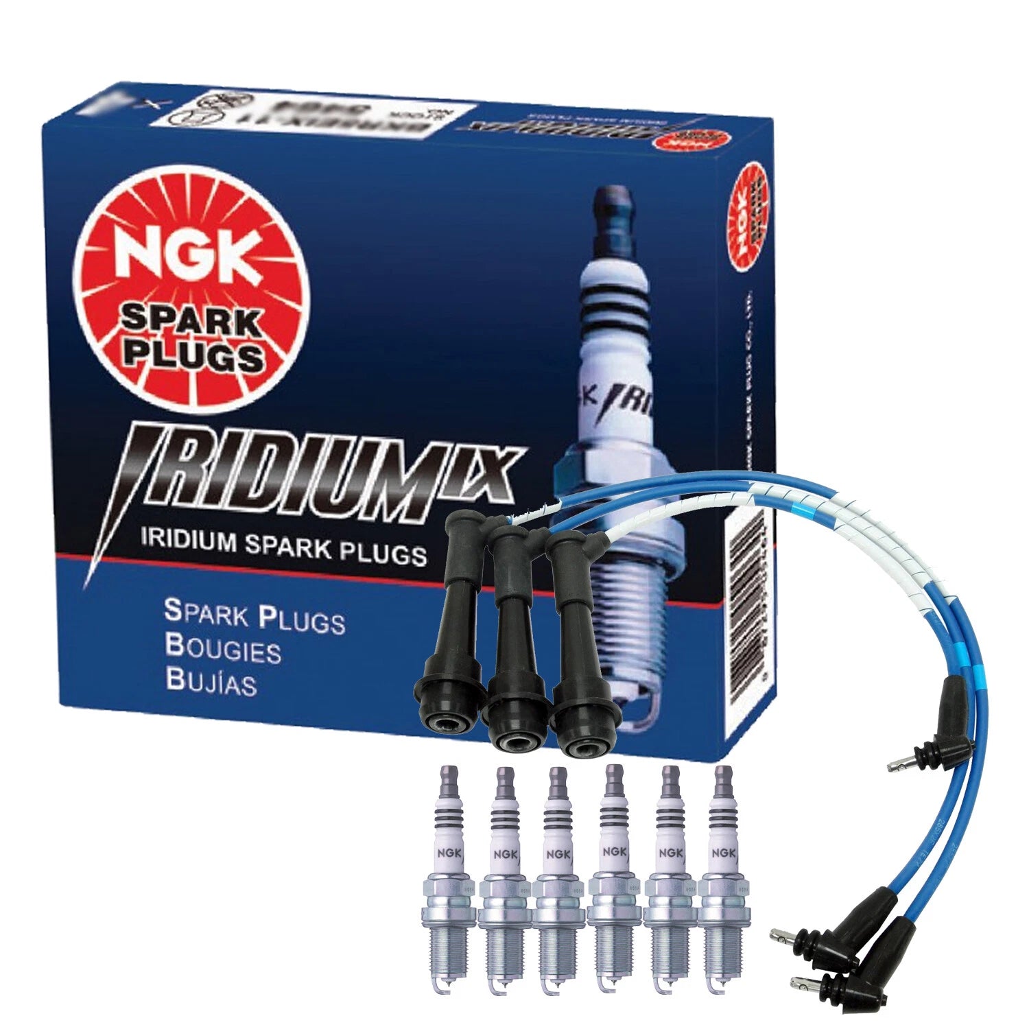 Set of 6 NGK Iridium IX Spark Plugs for Lexus GS300 IS300 (1998–2005)