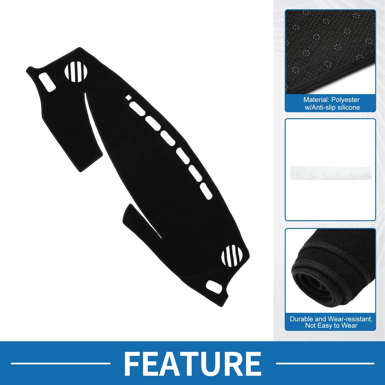 Dashboard Cover Mat for Lexus ES ES350 ES300h (2013–2018) Sun Protector Black