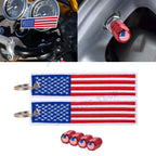 American Flag Keychain Tag for Motorcycle (Red/Blue) (2018–2025)