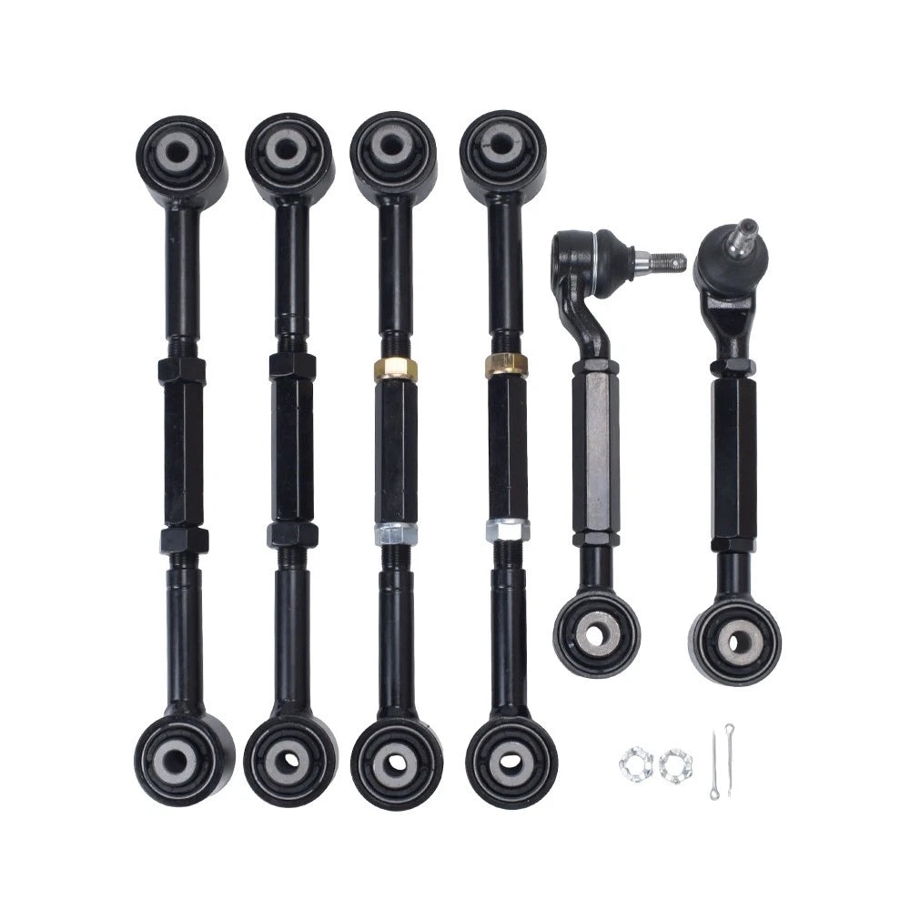 6x Adjustable Rear Upper & Lower Camber Arms for Honda Accord TSX (2003–2008)