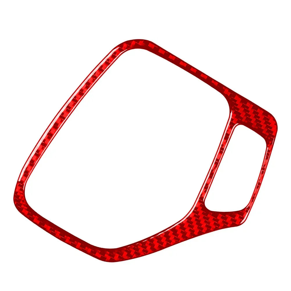 Red Carbon Fiber Gear Shift Panel Cover Trim for Jeep Cherokee (2014-2018)