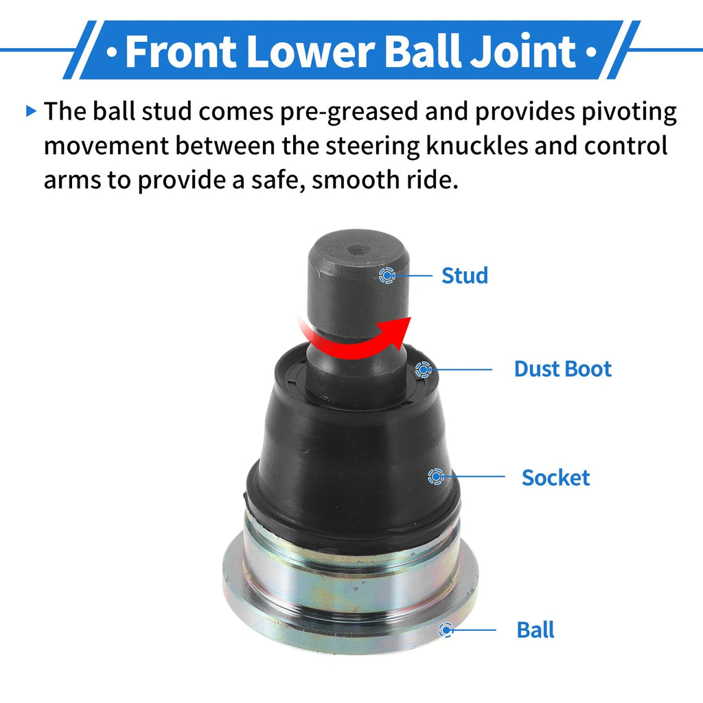 2X Front Lower Ball Joints for Ford Ecosport (2013–2022) No. 1540724