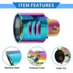 2.36" Exhaust Muffler Tip Pipe for Suzuki Hustler MR52S MR92S Multicolor