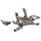 Adjustable Rearset for BMW S1000RR (2019–2024) A9, Aluminum Grey