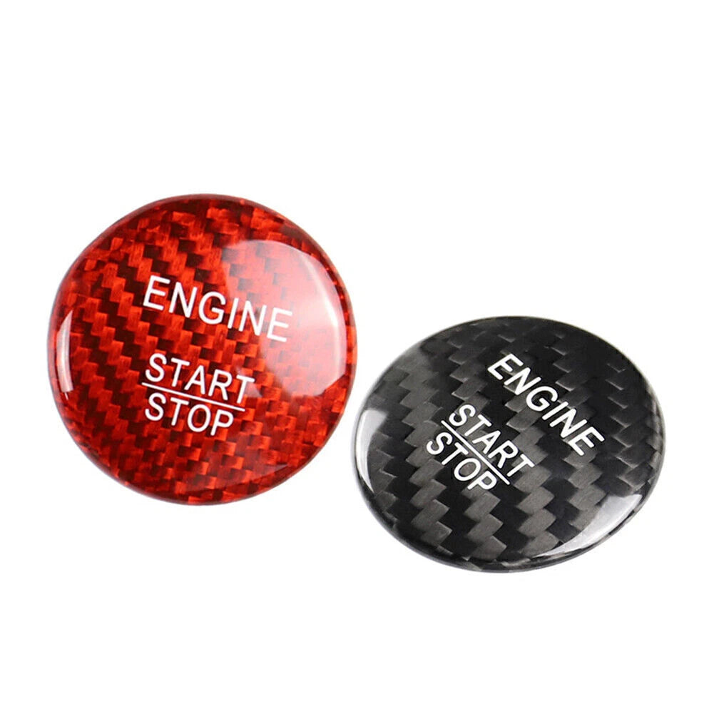 Carbon Fiber Engine Start Stop Button Cover for Mercedes A B C E GLE GLC CLA (2013–2023)