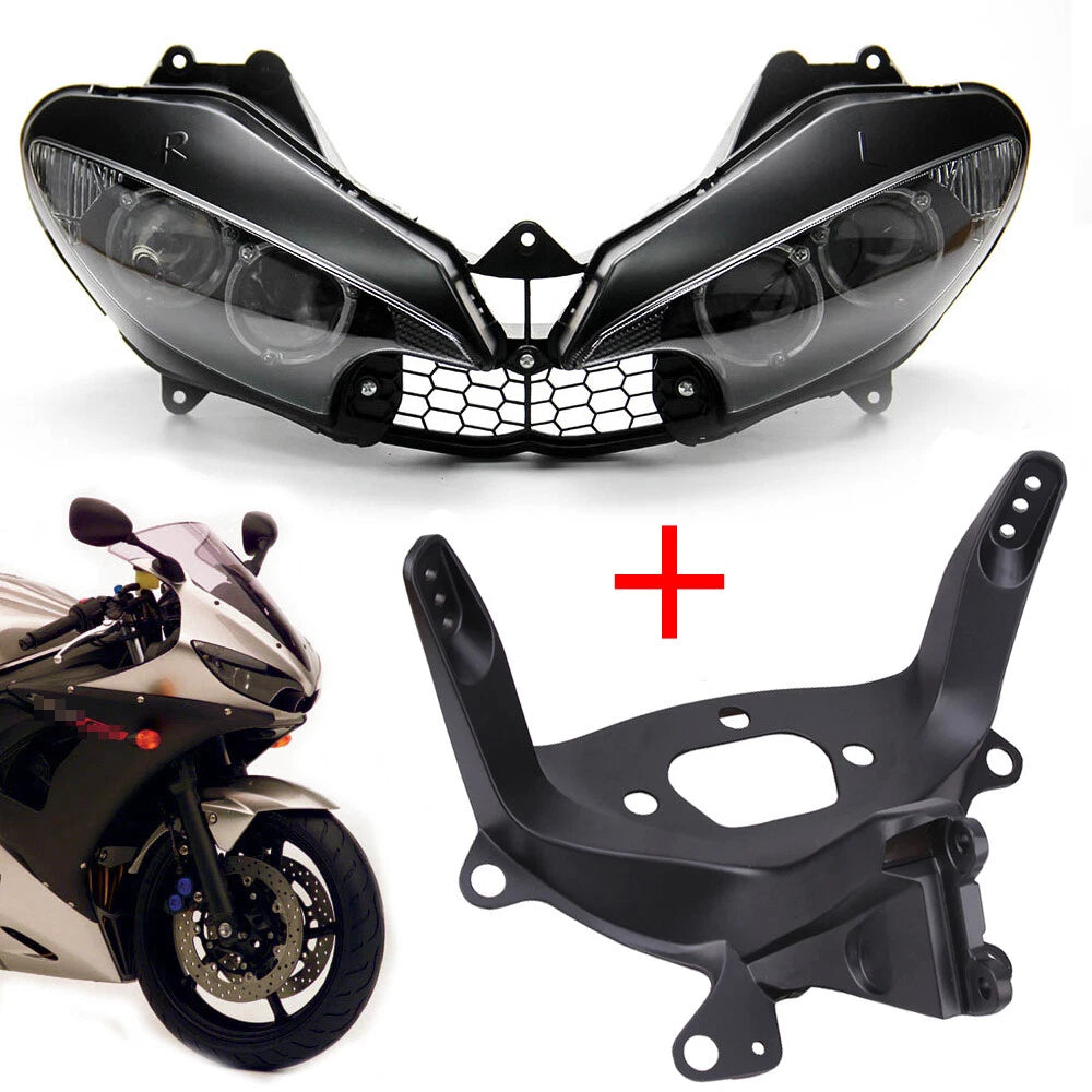 Front Headlight and Upper Fairing Stay Bracket for Yamaha YZF R6S (2006–2009)