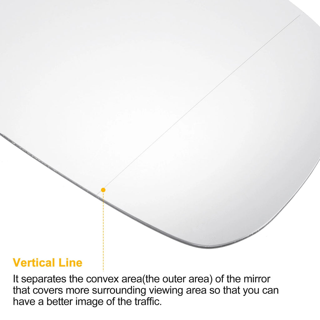 Right Side Heated White Mirror Glass for Audi Q7 (2010–2014)