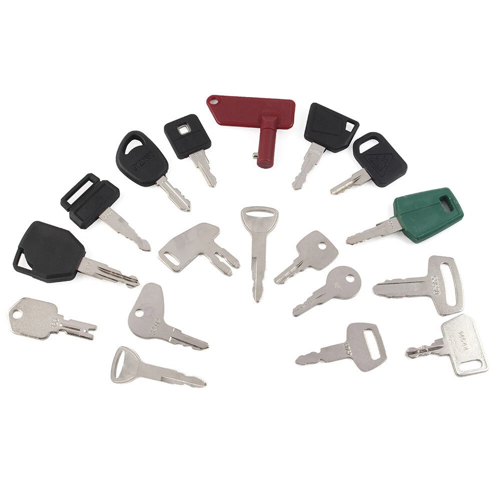 18 Ignition Keys for John Deere, Volvo, Kubota (Heavy Equipment)