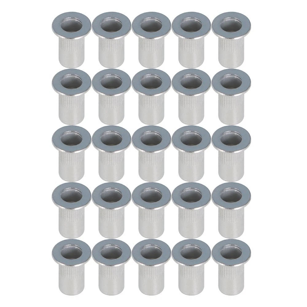 Pack of 100 Aluminum Flange Nutserts for Automotive Applications
