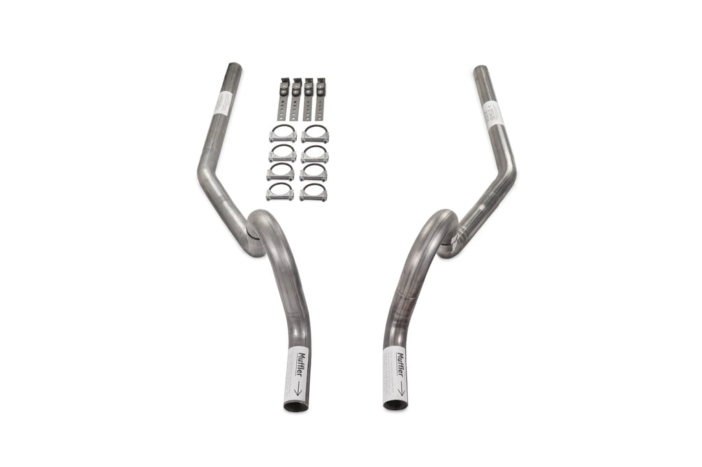 2.5" Dual Exhaust Kit for GM A Body (1964–1972) No Muffler Rear Exit