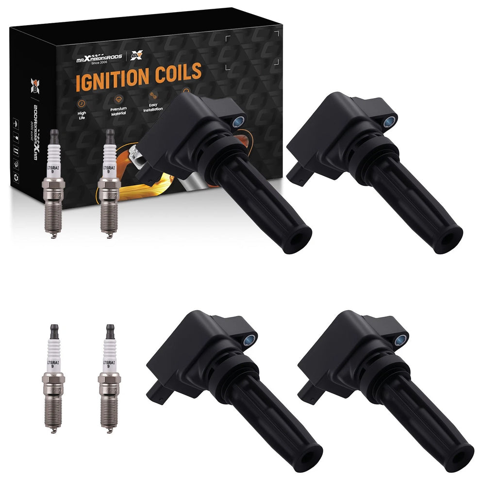Set of 4 Ignition Coils & Spark Plugs for Ford Bronco Sport Ranger (2019–2022)