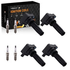 Set of 4 Ignition Coils & Spark Plugs for Ford Bronco Sport Ranger (2019–2022)