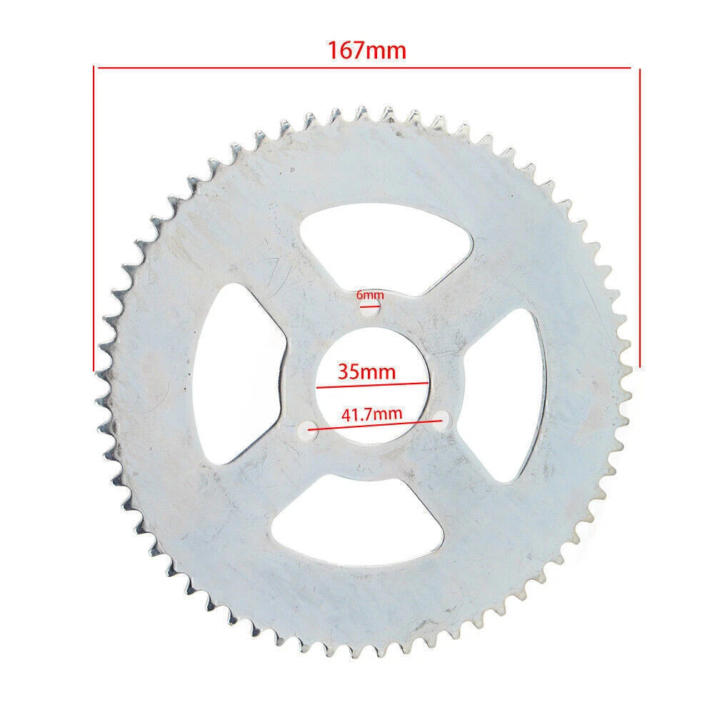 T8F 64T Rear Chain Sprocket 35mm for 47cc 49cc Mini Moto ATV Quad