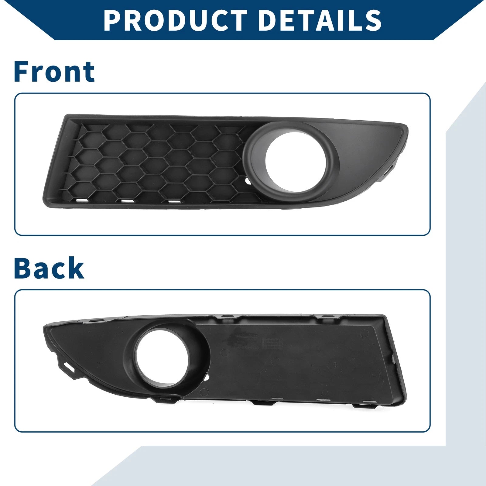 1pc Fog Light Grill for Volkswagen Polo GTI (2006–2009) No. 6Q0853665E