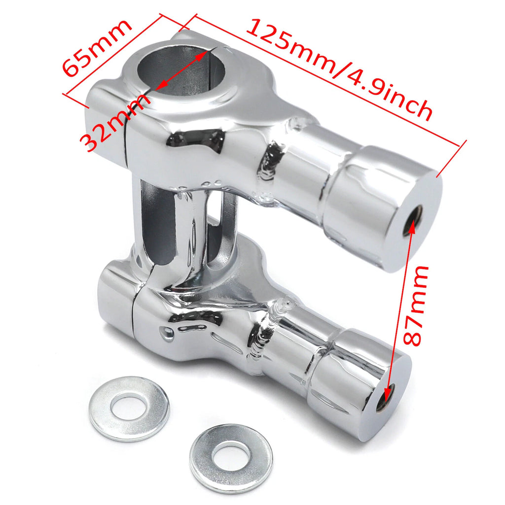 CNC Chrome 4" Riser Handlebar Top Clamp for H-D Touring Road Glide CVO (2014–2023)