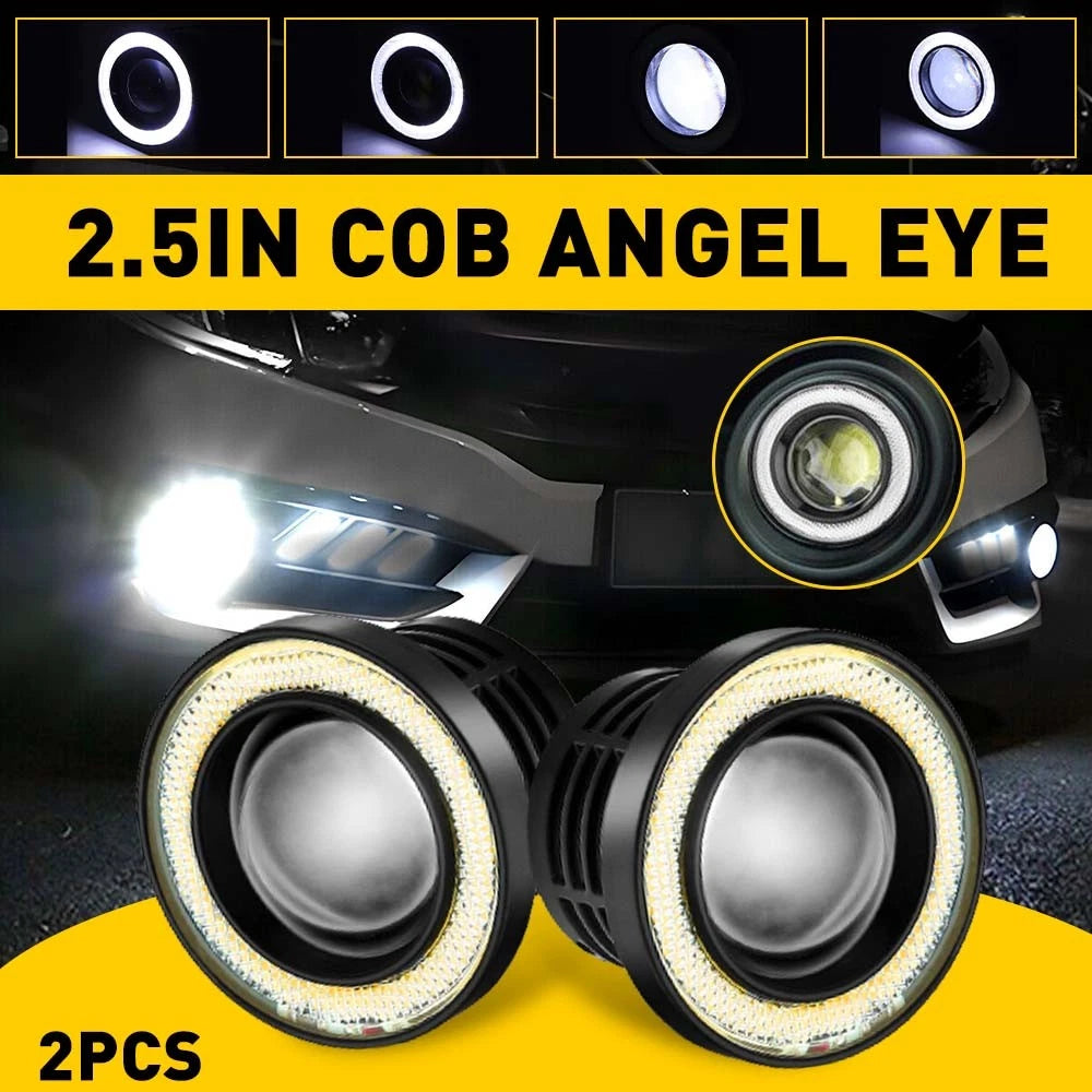 2X 2.5" White LED Projector Fog Light Combo Kit for EPY