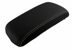 Leather Console Lid Armrest Cover for Nissan Rogue (2008–2013) Beige Stitch