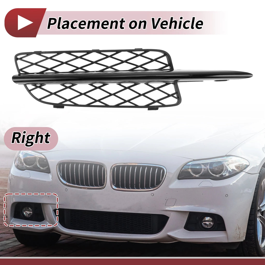 1 Pc Fog Light Grill for BMW X5 (2007–2010) No. 51117159594 Black