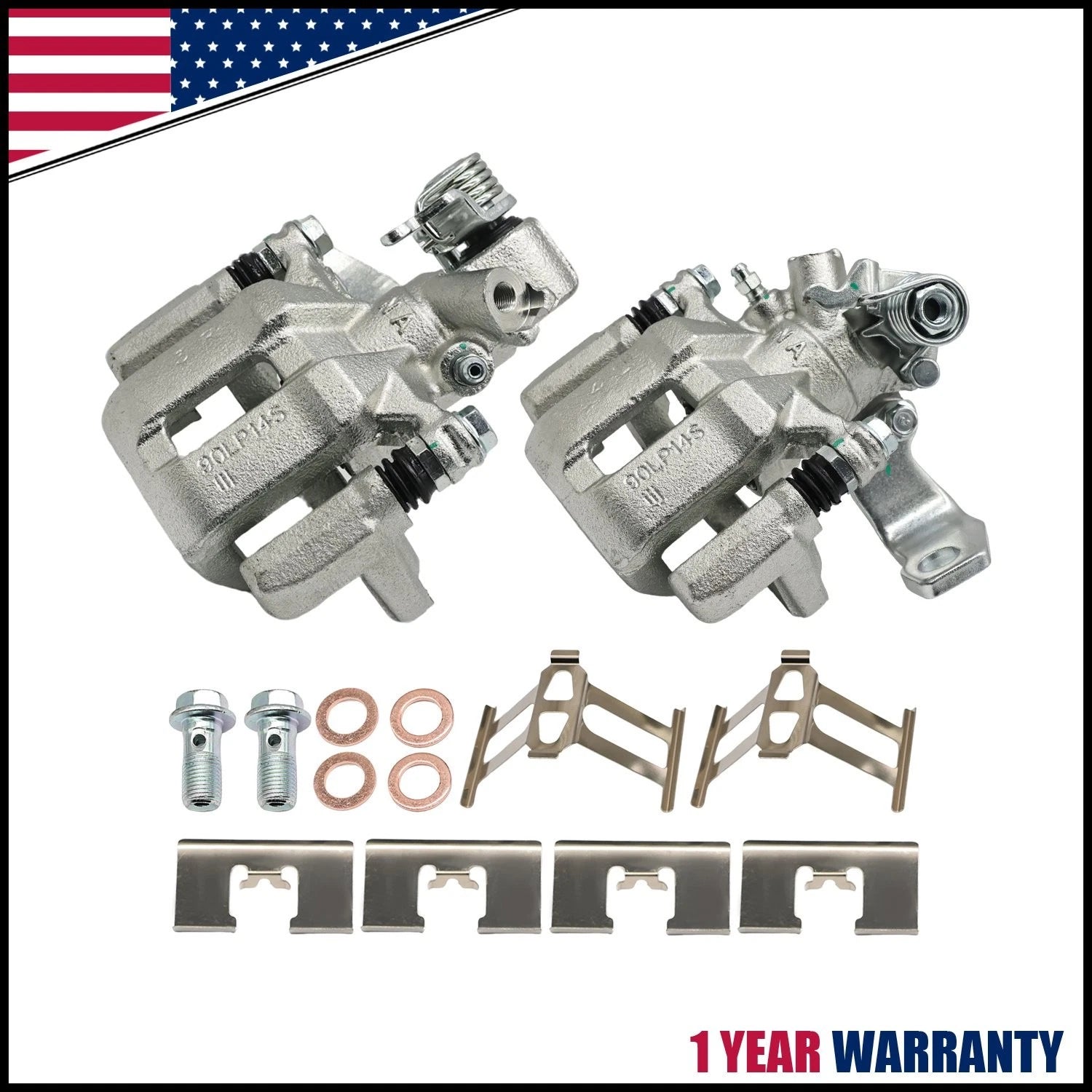 Rear Brake Calipers with Bracket for Acura CSX ILX Honda Civic (2006–2015)