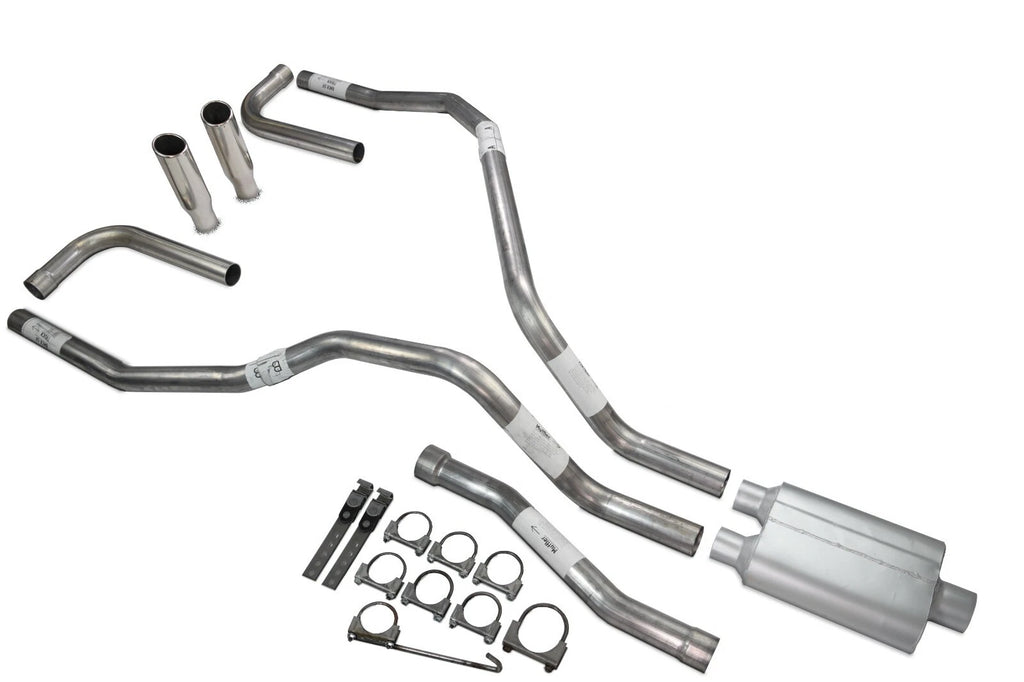 Dual Exhaust 2.5 Inch for Nissan Titan (2004–2006) - 2 Chamber Rolled Edge Tip