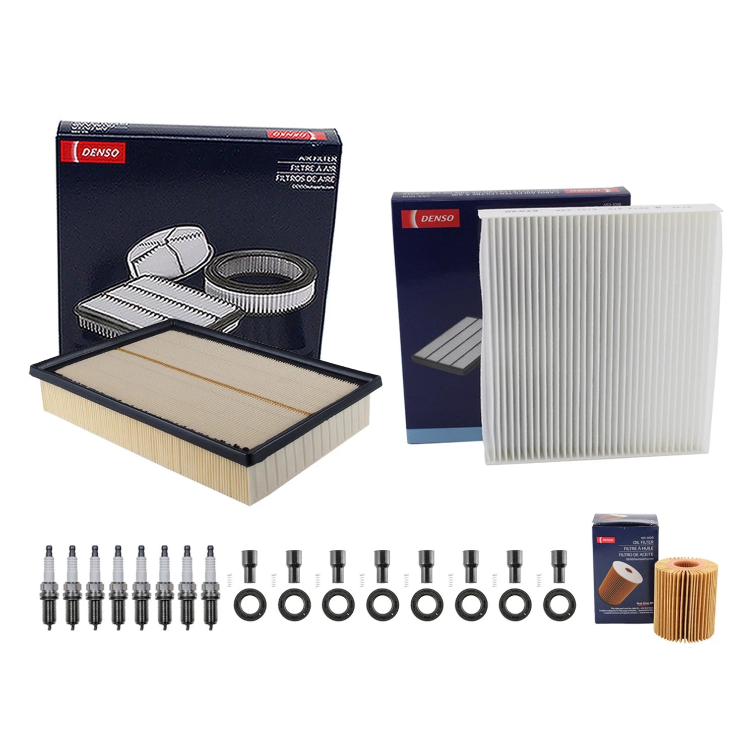 Denso Tune Up Kit 8 Spark Plugs & Boots for Lexus GX460 (2010–2023)