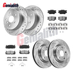 Front & Rear Disc Brake Rotors + Ceramic Brake Pads for Lexus ES350 (2007–2012)