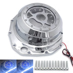 Chrome Blue Sequential LED Engine Clutch Cover for Suzuki GSXR1300 Hayabusa (1999–2020)